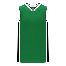 Athletic Knit (AK) B1715Y-440 Youth Kelly Green/Black/White Pro Basketball Jersey