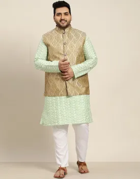 Beryl Green Kurta Silk Blend Pant