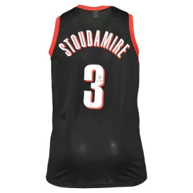 Damon Stoudamire Signed Portland Black Basketball Jersey (Beckett)