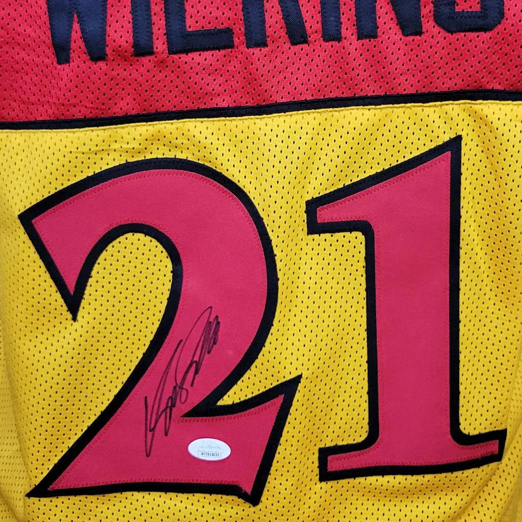 Dominique Wilkins Signed Atlanta Yellow Basketball Jersey (JSA)