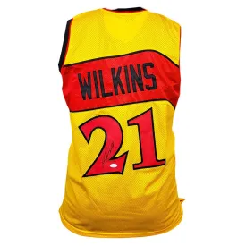 Dominique Wilkins Signed Atlanta Yellow Basketball Jersey (JSA)