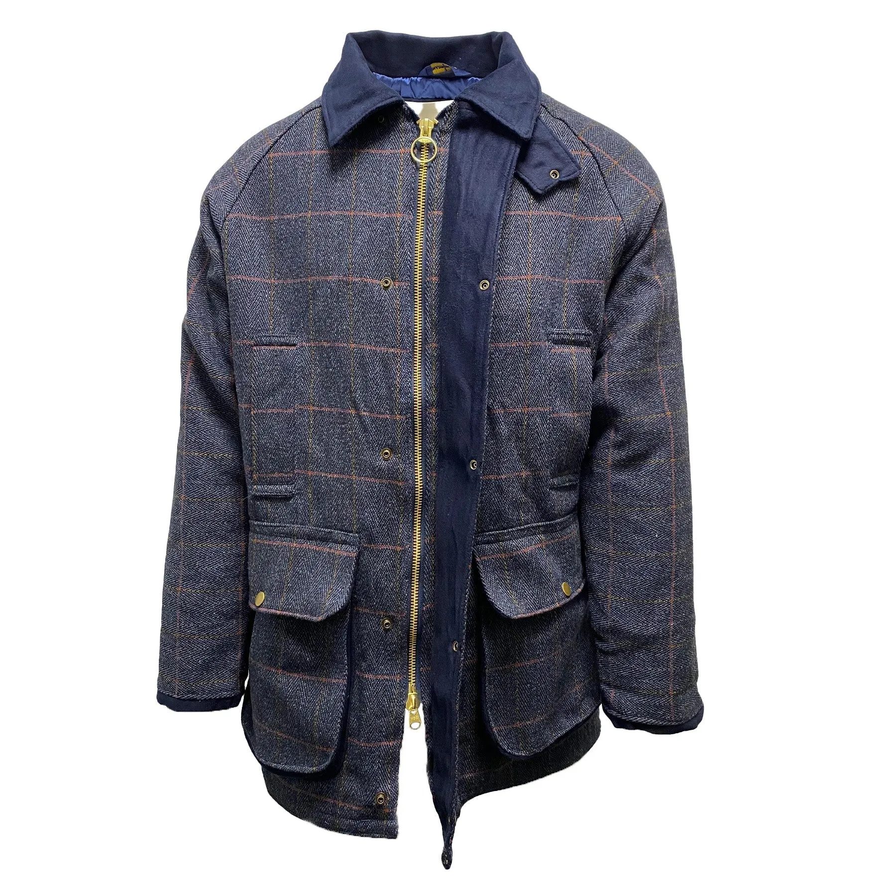 Hazy Blue Mens Derby Tweed Waterproof Jacket