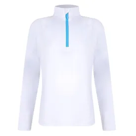 #Moroccan Morning White Half-Zip Pullover