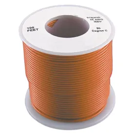 Orange 24 Gauge Stranded Wire, 100' Spool