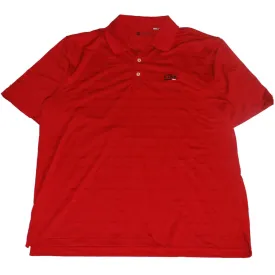 Utah Utes Gear for Sports Red Striped Golf Performance Shirt Polo (L)