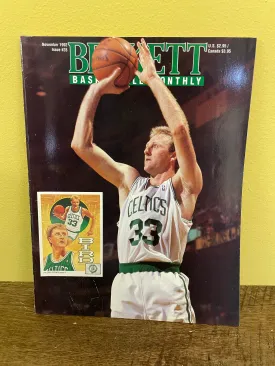 (V) BECKETT BASKETBALL CARD MONTHLY Magazine Vintage November 1992 Issue #28 Larry Bird Celtics